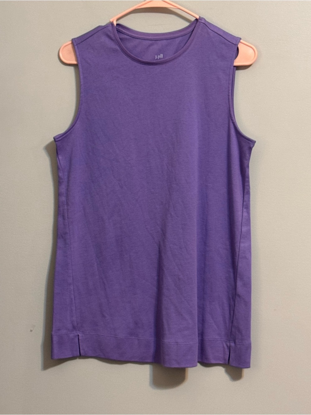 J.Jill Perfect Pima Forward Seam Tank Top Purple Pima Cotton Size Small NWT